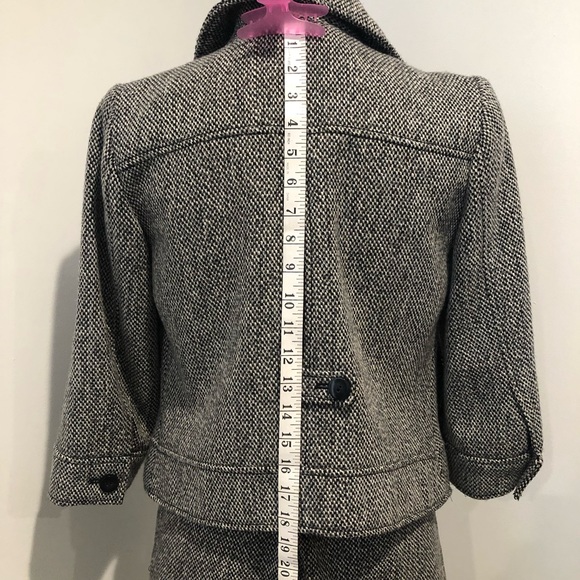 DKNYC Black Speckled Wool Blend Miniskirt Suit Set Sz. 4 - Picture 9 of 12